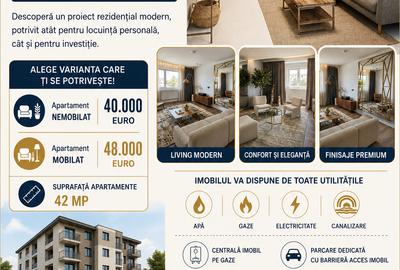 Apartament cu 2 camere decomandat în Periferie