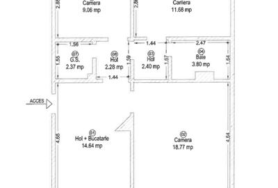 Apartament cu 3 camere decomandat, mobilat în Dâmbovița - 9