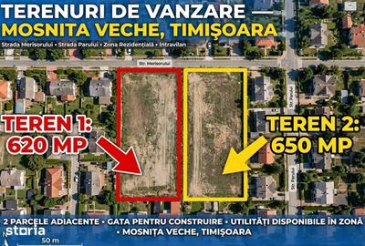 Teren de 1270 mp, în Moșnița Nouă