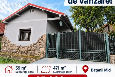 Casă individuală cu 2 camere cu Teren 471 Mp în Bățanii Mici