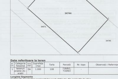 Teren Construcții intravilan de 1000 mp, în Săbăreni - 1