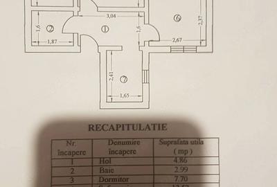 Apartament cu 3 camere semidecomandat în Central