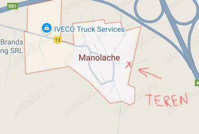 Teren de 1000 mp, în Manolache