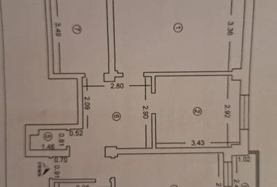 Apartament cu 3 camere decomandat în Central