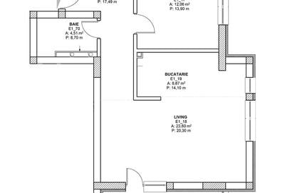 Apartament cu 2 camere decomandat în Central