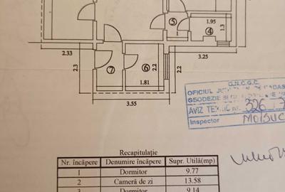 Apartament cu 3 camere semidecomandat în Est