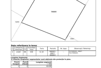 Teren de 438 mp, în Berceni
