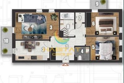 Apartament cu 3 camere decomandat în Metalurgiei