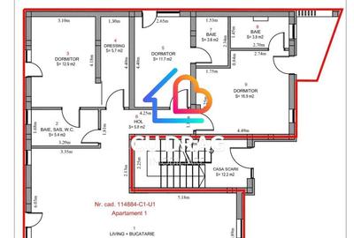 Apartament cu 4 camere decomandat, mobilat în Central - 8