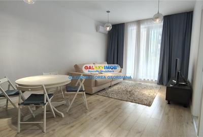 Apartament cu 2 camere semidecomandat, mobilat în Băneasa