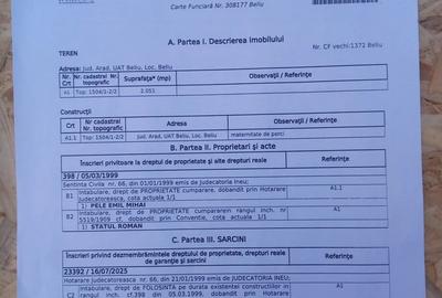 Teren în Beliu - 1