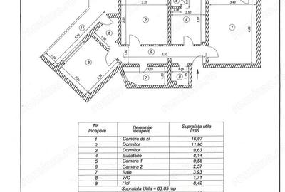 Apartament cu 3 camere decomandat în Dacia - 10