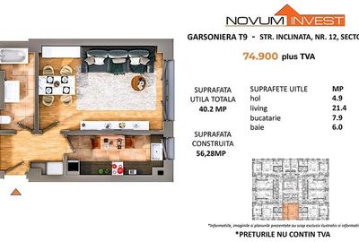 Garsoniera Ansamblu Premium NOVUM Viilor COMISION 0% - 8