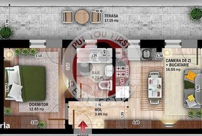 Apartament cu 2 camere decomandat în Titan - 11