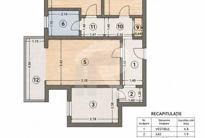 Apartament cu 3 camere decomandat, mobilat în Doamna Ghica - 22