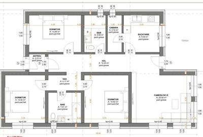 Casă cu 3 camere în Centura - 7