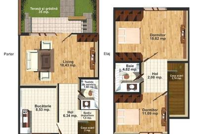 Casă cu 3 camere cu Teren 130 Mp în Chiajna - 4