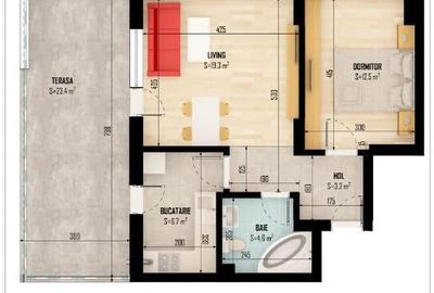 Ap. 2 camere+Terasa 23 mp-Bragadiru Mc Donalds - 5