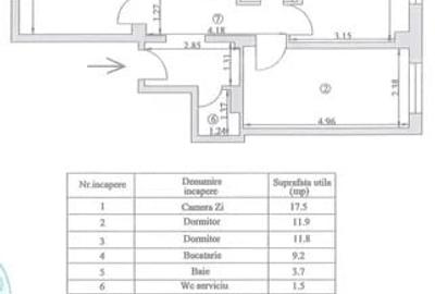 Apartament 3 camere, zona Centrala, parter cu balcon, suprafata 71mp. - 2