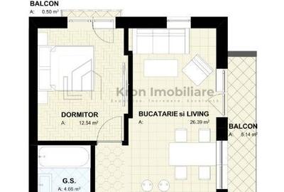 Apartament cu 2 camere decomandat în Tractorul - 3