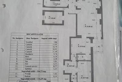 Apartament cu 4 camere semidecomandat în Central - 5