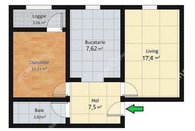 Apartament renovat de 2 camere cu balcon si pivnita in zona Strand 1 - 6