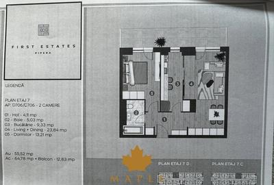 De vanzare: Apartament 2 camere | First Estates Pipera OMV | Parcare - 14