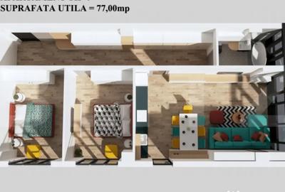 Apartament cu 3 camere decomandat în Burdujeni - 3