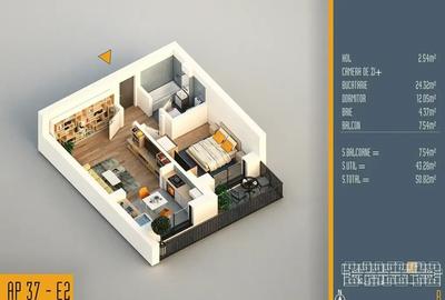 Studio modern Dormitor decomandat Preț de lansare Comision 0 - 7