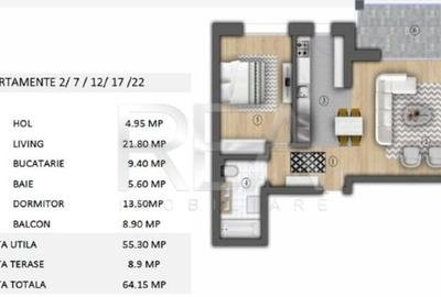 Apartament cu 2 camere decomandat, mobilat în Unirii - 13