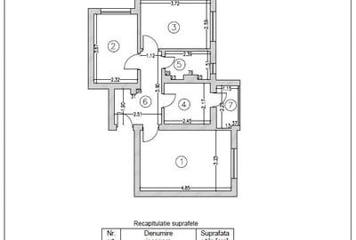 Apartament cu 3 camere semidecomandat în Central - 3