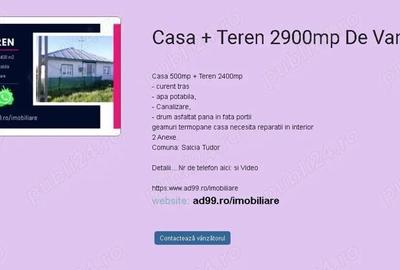 Casa + Teren 2900mp de vanzare - 1
