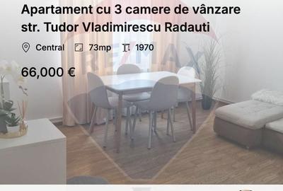 Apartament cu 3 camere de vanzare in zona Central Radauti - 1
