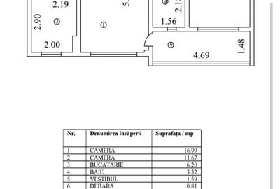 Apartament cu 2 camere semidecomandat în Drumul Taberei - 1
