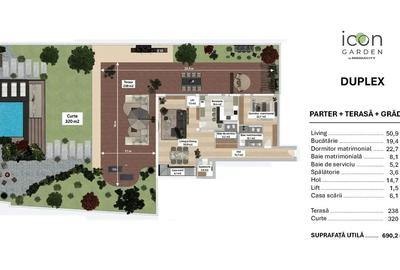 Duplex - 6 camere, suprafață utilă totală 819 mp (grădină inclusă) - 26
