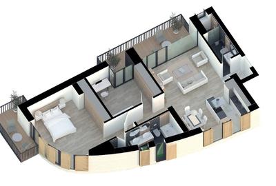 Apartament cu 3 camere semidecomandat în 13 Septembrie - 5