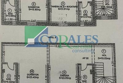 4 camere-112 mpu-Central Giroc. Ap. pe 2 nivele cu scara interioara - 14