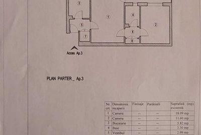 Apartament cu 2 camere în Camil Ressu