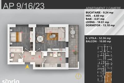 Apartament cu 2 camere decomandat în Industriilor