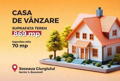 Teren intravilan 869 mp, casa locuibila si anexe, Soseaua Giurgiului, Sector 4