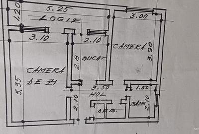 Apartament cu 2 camere decomandat în Tecuci