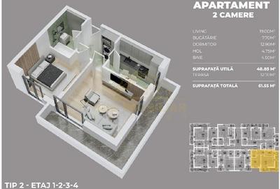 Apartament 2 camere adiacent Drumul Fermei - 2