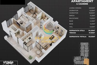 Apartament cu 4 camere în Central