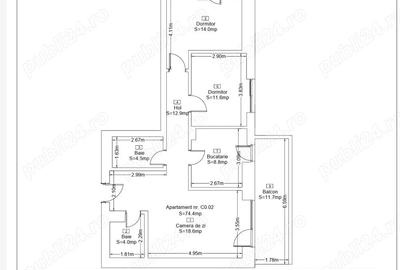 Apartament cu 3 camere decomandat în Central - 1