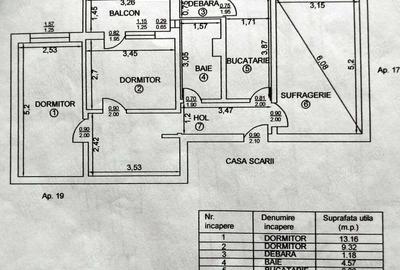 Apartament cu 3 camere decomandat în Central