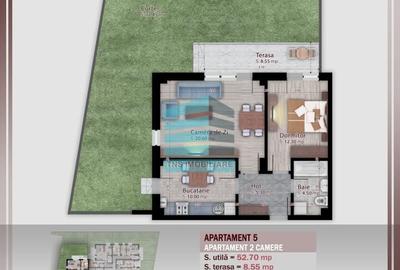 2 camere cu Gradina 77 Mp,Imobil Stil Boutique, Titan -Pallady - 9