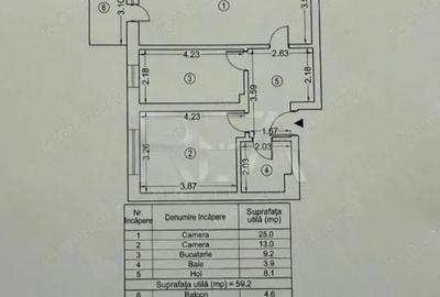 Apartament cu 2 camere decomandat în Lujerului