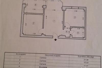 Apartament cu 2 camere decomandat în Tomis II
