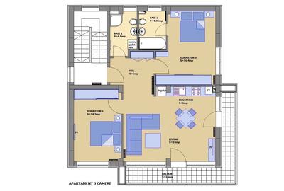 Apartament cu 3 camere semidecomandat în Pipera - 15