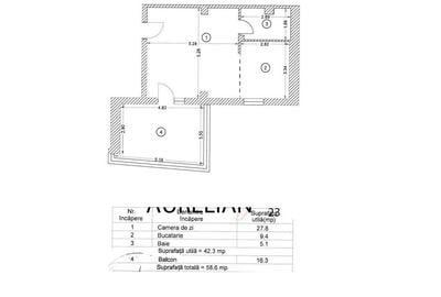 Apartament cu 2 camere decomandat în Unirii - 24